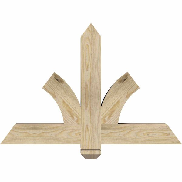 Ekena Millwork Redmond Rough Sawn Timber Gable Bracket, Douglas Fir, 36"W x 24"H x 4"D x 4"F, 16/12 Pitch GBW036X24X0404RED00RDF - main